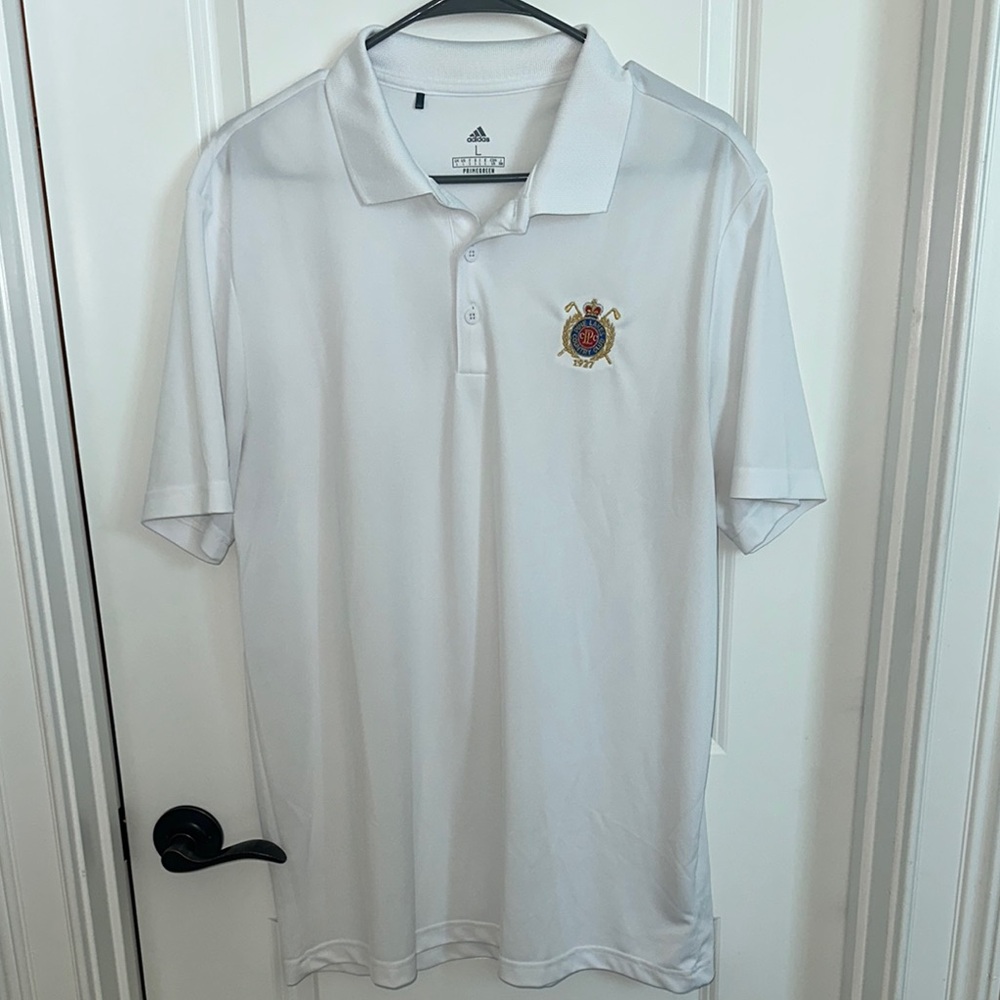 Adidas White Polo Shirt Classic Design